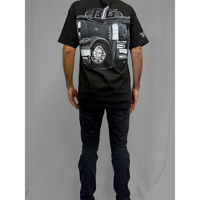 big strappers peterbilt pride n first class t-shirt black gray mens short sleeve shirt small,medium,large,extra large,2xl,3xl Light Slate Gray