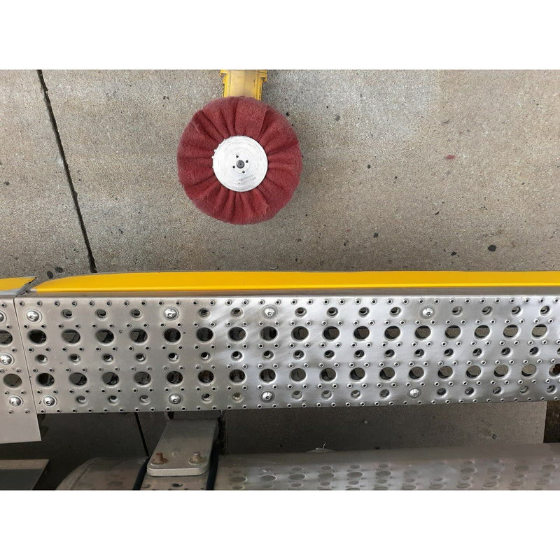 Renegade Sanding Maroon Satin Airway Buffing Wheel for Angle Grinders 320-400 Grit Airway Buffs 9 inch / Center Plate,9 inch / No Center Plate,10 inch / Center Plate,10 inch / No Center Plate Light Slate Gray