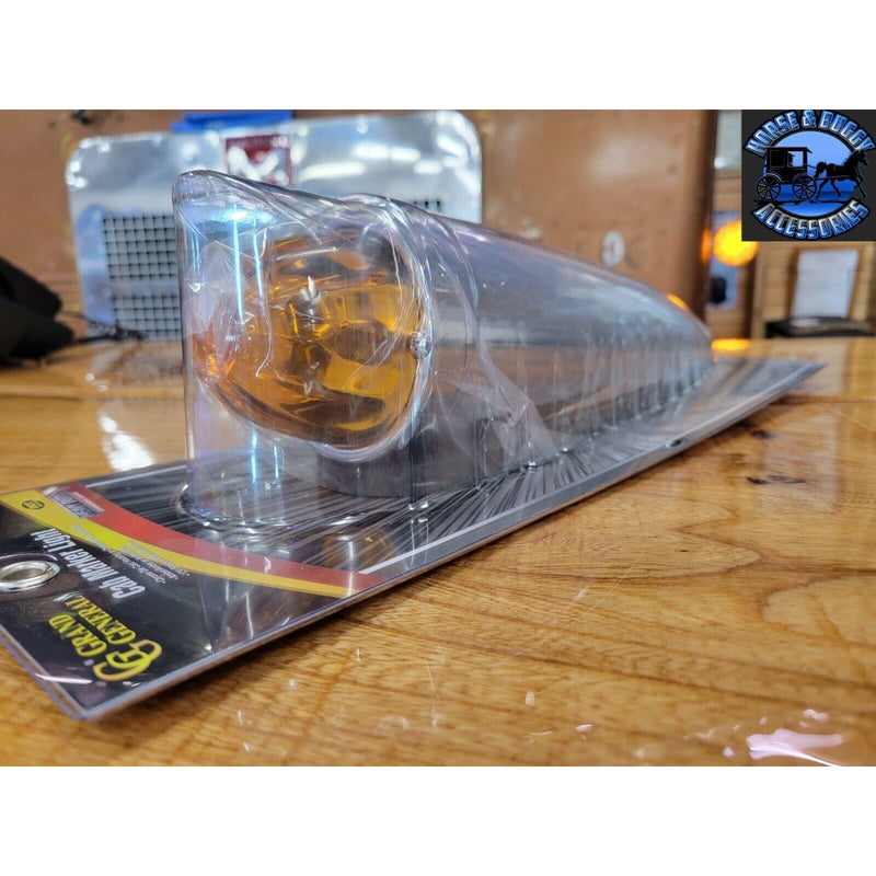 Light amber watermelon glass lens cab marker plastic housing #92543 watermelon glass lens Dim Gray