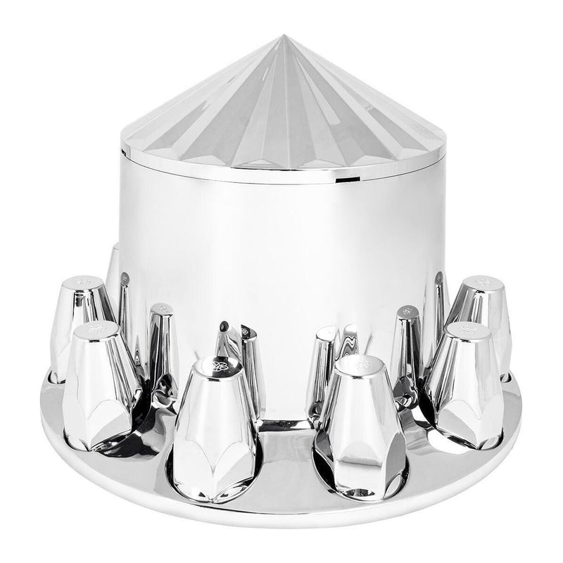 AXIS CHROME ABS REAR AXLE COVER SET W/LOCKING TABS & STANDARD HUB CAP  #40213 axle covers Light Gray