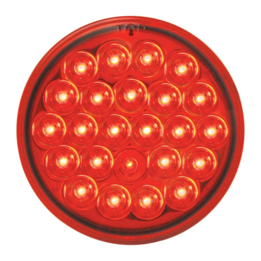 Firebrick 4" pearl grand general light led red/red lens universal rubber grommet mount new 78273BP 4" ROUND