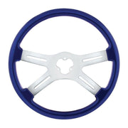 universal 18" Vibrant Color 4 Spoke truck Steering Wheel Indigo Blue up-88277 new UNIVERSAL Midnight Blue