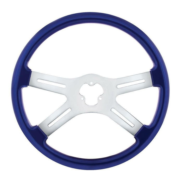 Midnight Blue universal 18" Vibrant Color 4 Spoke truck Steering Wheel Indigo Blue up-88277 new UNIVERSAL