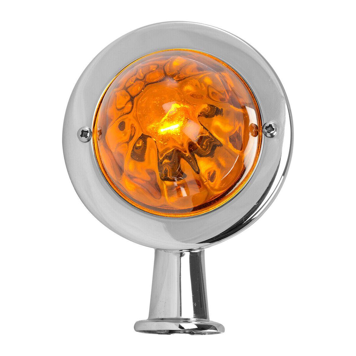 HONDA PEDESTAL LIGHT AMBER WATERMELON REAL GLASS LENS SINGLE STUD