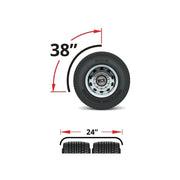 TFEN-Q12 38″ Rollin’ Lo Quarter Fender Kit with Triangle Mounts – 14 Gauge | Mirror Shine Stainless Steel QUARTER FENDER Dark Slate Gray