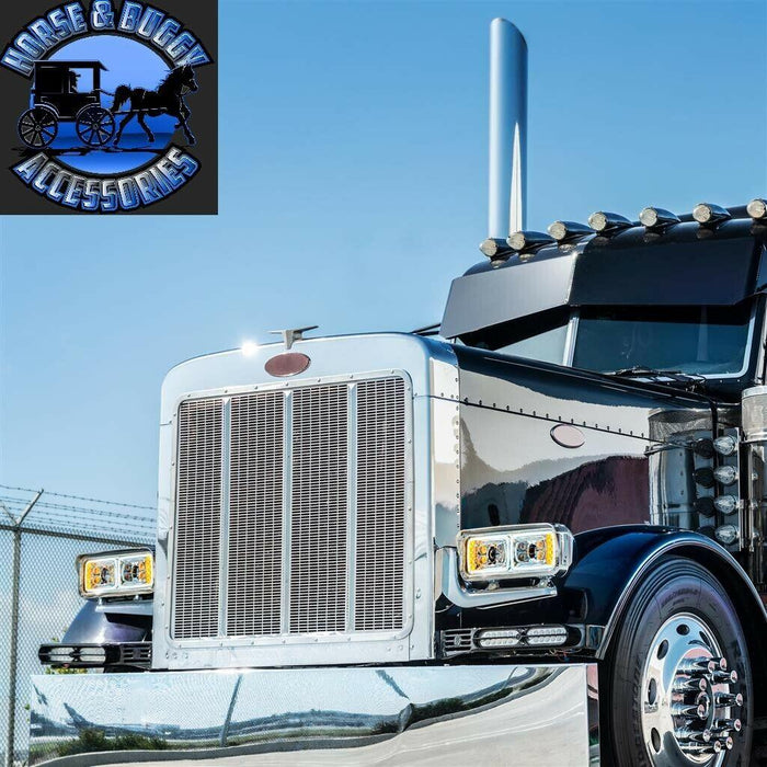 Sky Blue All LED blackout Peterbilt 389 379 Headlights Full Assembly w/Mounting Arms (sold individually) HEADLIGHT DRIVER SIDE,PASSENGER SIDE