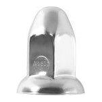 CR. STEEL BULLET PUSH-ON NUT CVR W/FLANGE 33MM X 2.5" Light Gray