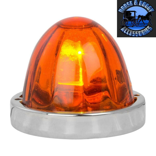 Chocolate dark amber (2 wire 1157) watermelon glass light kit incandescent old school flush mount 79730 watermelon glass lens