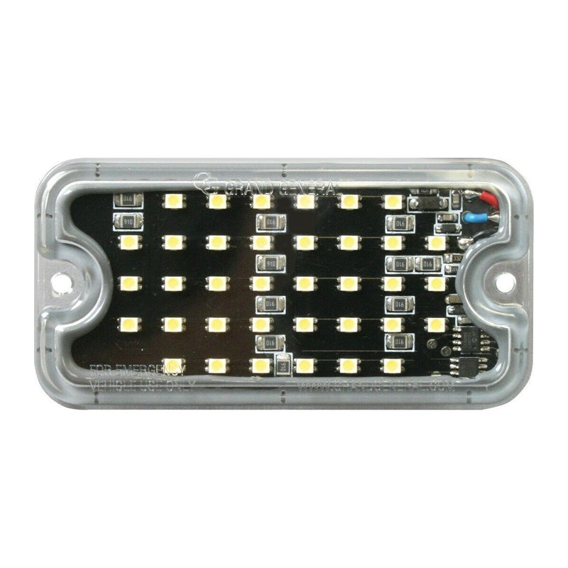 Grand General Ultra Thin Rectangular Surface Mount Strobe Light 40 white LEDs 81749 UNIVERSAL Dark Slate Gray