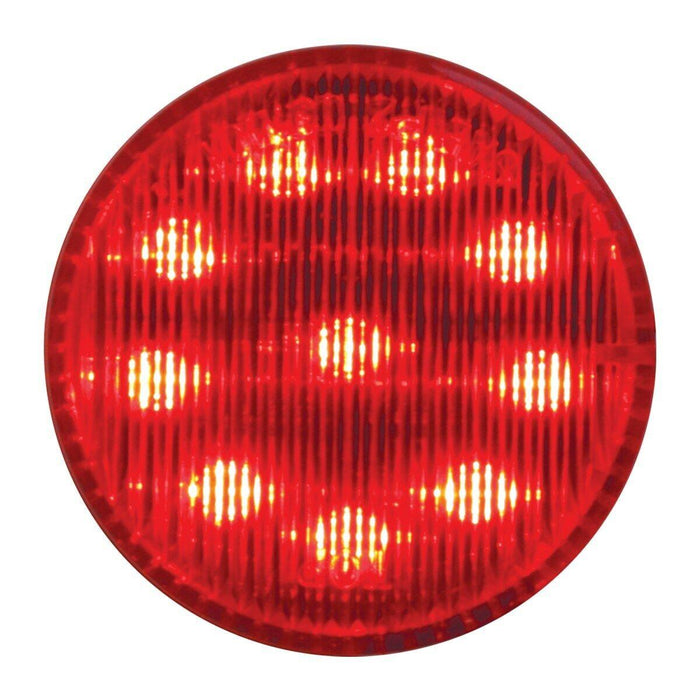 Firebrick 2″ ROUND FLEET LED MARKER LIGHT universal grommet mount 2 PRONG UNIVERSAL LED LIGHTING Red/Red