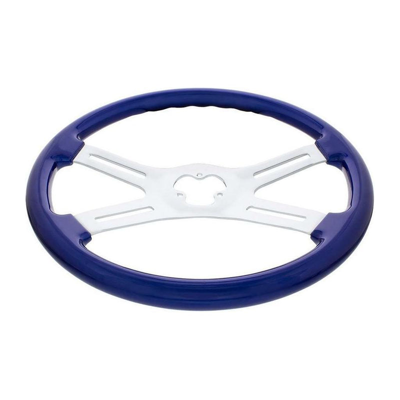 universal 18" Vibrant Color 4 Spoke truck Steering Wheel Indigo Blue up-88277 new UNIVERSAL Dark Slate Blue