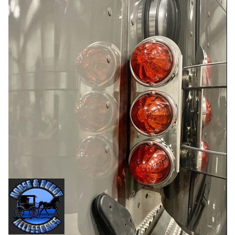 SS-1705 Peterbilt radius 3 watermelon air cleaner front light mount 304 stainless (sold in pairs) #1705 AIR CLEANER BRACKET Rosy Brown