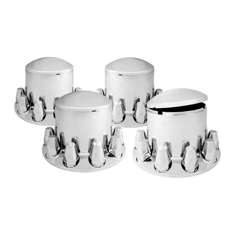 Chrome Rear Wheel Axle Hub Cover Kit trailer  ABS 33mm push-on Nut Covers #40242 axle covers Light Gray