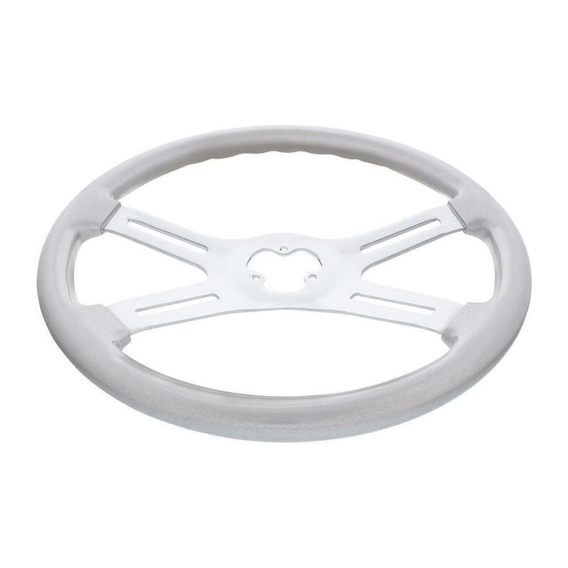 universal 18" Vibrant Color 4 Spoke truck Steering Wheel Liquid Silver #88281 UNIVERSAL Gray