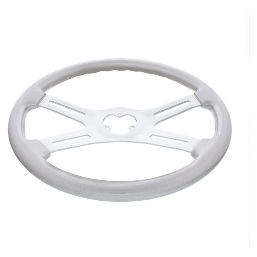 Gray universal 18" Vibrant Color 4 Spoke truck Steering Wheel Liquid Silver #88281 UNIVERSAL