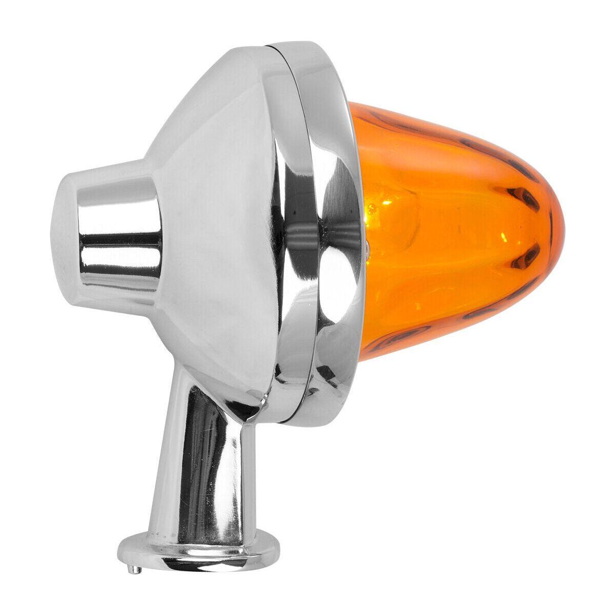 HONDA PEDESTAL LIGHT AMBER WATERMELON REAL GLASS LENS SINGLE STUD