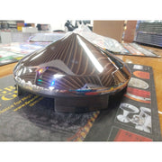 #10750Chrome front semi truck hub cap pointed cone style universal 1" lip WHEEL HUB Dim Gray