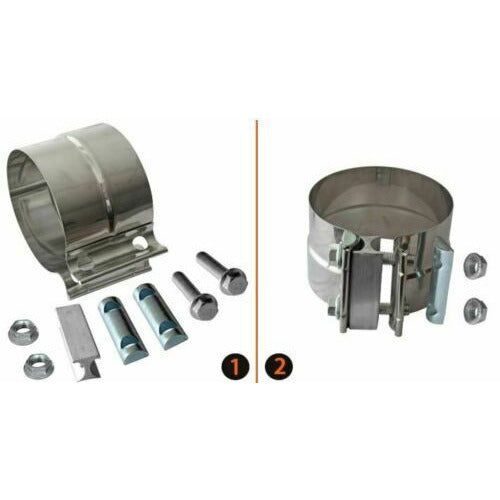 Slate Gray dp-50tq-500s 5" universal pre-formed Band Clamp Torctite Stainless Exhaust Step Lap Joint new EXHAUST
