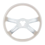 universal 18" Vibrant Color 4 Spoke truck Steering Wheel Pearl White up-88283 new UNIVERSAL Light Gray