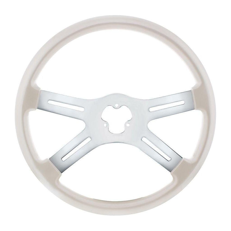 universal 18" Vibrant Color 4 Spoke truck Steering Wheel Pearl White up-88283 new UNIVERSAL Light Gray