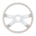 Light Gray universal 18" Vibrant Color 4 Spoke truck Steering Wheel Pearl White up-88283 new UNIVERSAL