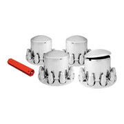 Chrome Rear Wheel Axle Hub Cover Kit trailer ABS 33mm screw-on Nut Covers 40240 axle covers Light Gray