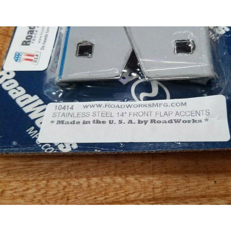 #10414 14" stainless steel mudflap weights pair weight with hardware universal MUD FLAP WEIGHTS Gray