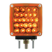 77621  Square Double Face Pearl LED Pedestal Light Red/Amber  (Driver) UNIVERSAL Chocolate
