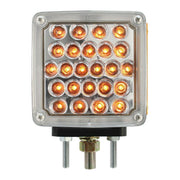 77623 Square Double Face Pearl LED Pedestal Light Red/Amber (Driver) UNIVERSAL Dark Gray