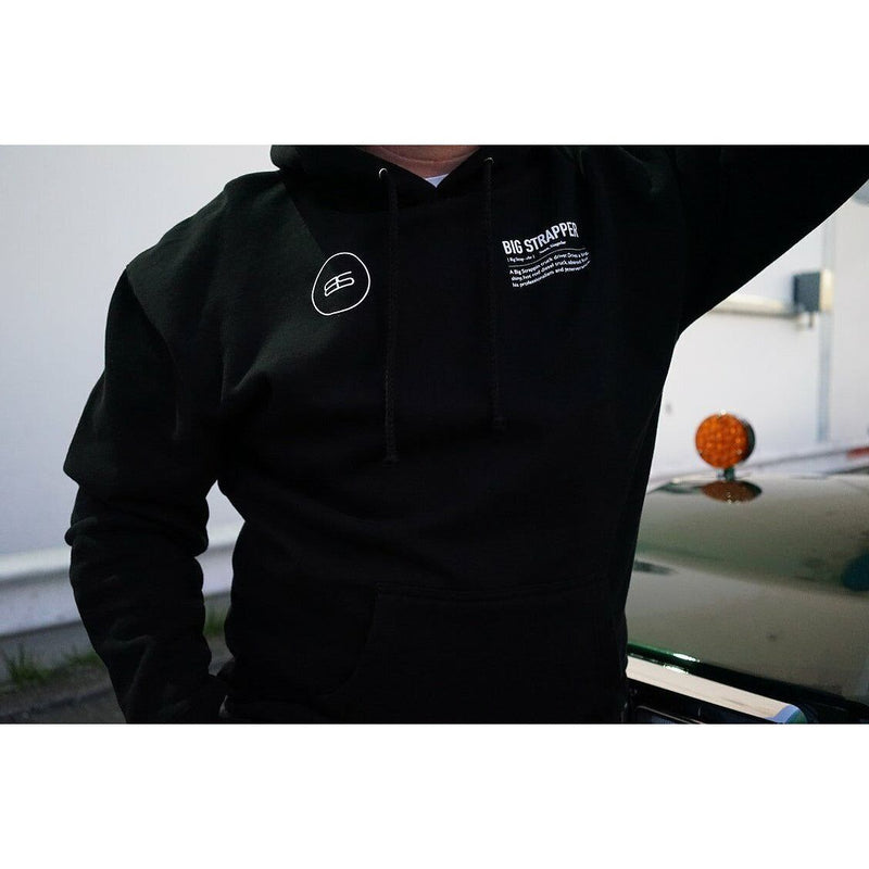 Big Strappin' Hoody strappers truckers sweatshirt black apparel diesel hot rod CLOTHING S,M,L,XL,2XL,3XL Gray