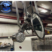 SS-1062 universal angled mirror brackets for stud mount lights Peterbilt Kenworth UNIVERSAL Dark Slate Gray