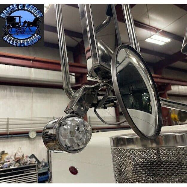 SS-1062 universal angled mirror brackets for stud mount lights Peterbilt Kenworth UNIVERSAL Dark Slate Gray