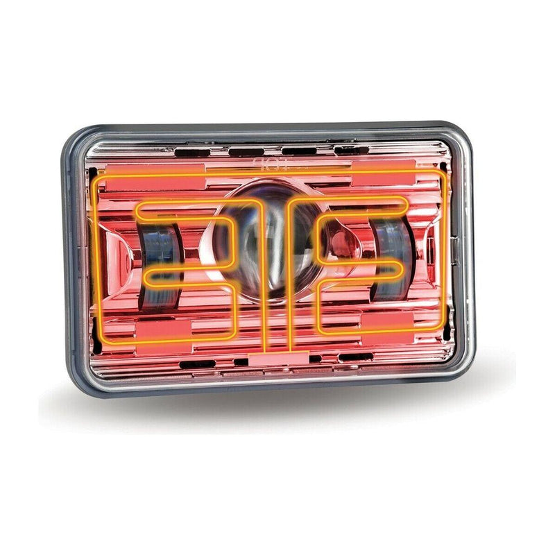 TLED-H11 / H12 4″ x 6″ Heated LED Projector Headlight (Choose Low or High Beam) 4"X6" HEADLIGHT Low,High Rosy Brown