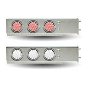 stainless steel mudflap hanger red/white reverse lights 4" (3 3/4" bolt spacing) tu-9209l3 MUD FLAP HANGERS Gray