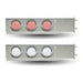 Gray stainless steel mudflap hanger red/white reverse lights 4" 3 3/4" new tu-9209l3 MUD FLAP HANGERS