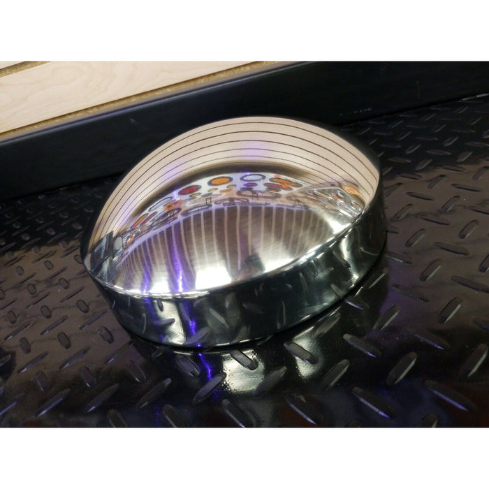Black stainless steel rear hub cap universal 8"  3'' sides peterbilt kenworth 20025 hub cover