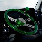 universal 18" Vibrant Color 4 Spoke truck Steering Wheel Emerald Green up-88278 new UNIVERSAL Black