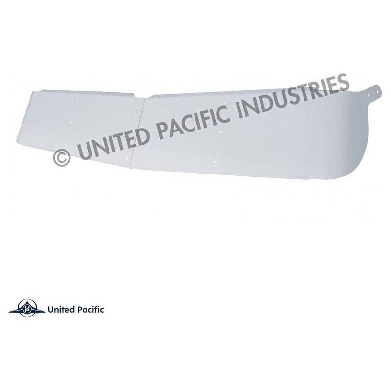 Kenworth 12" Stainless Steel Drop Visor Curved Windshield '96-2020 sun visor #28002 visor Light Gray