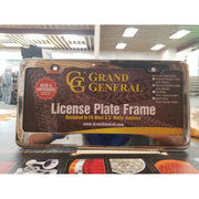 license plate frame stainless car truck semi auto universal vehicle new polished 60445 UNIVERSAL Dim Gray