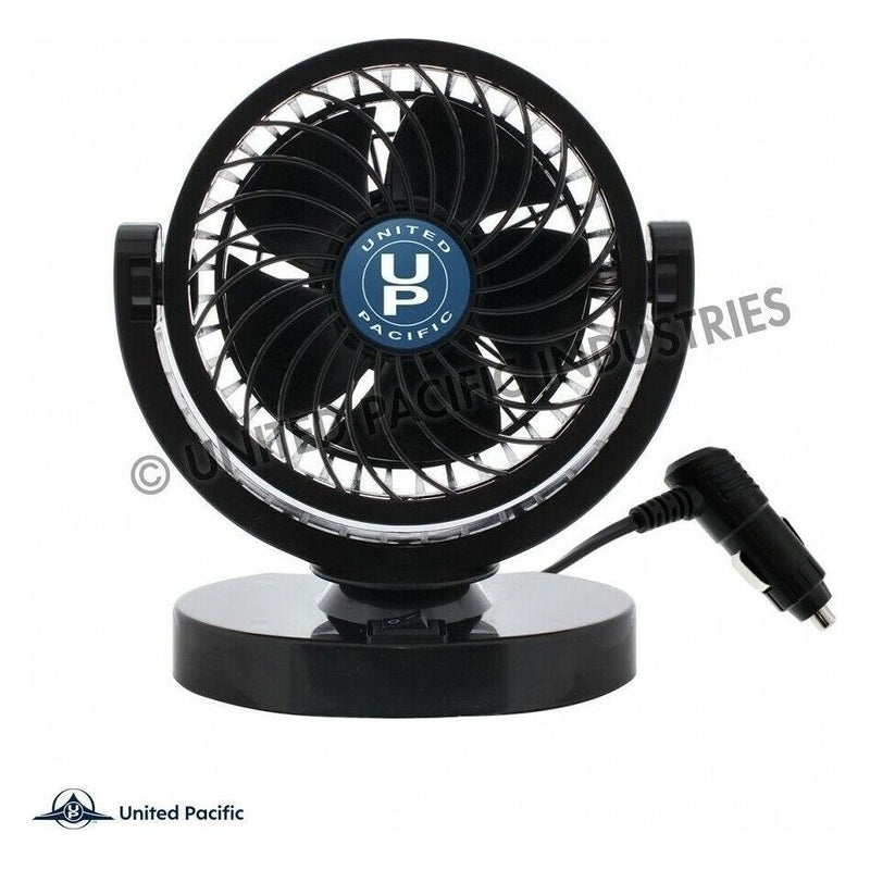 mini cooling fan turbo 12 volt 360 truck cigarette lighter plug up-40847 UNIVERSAL Light Gray