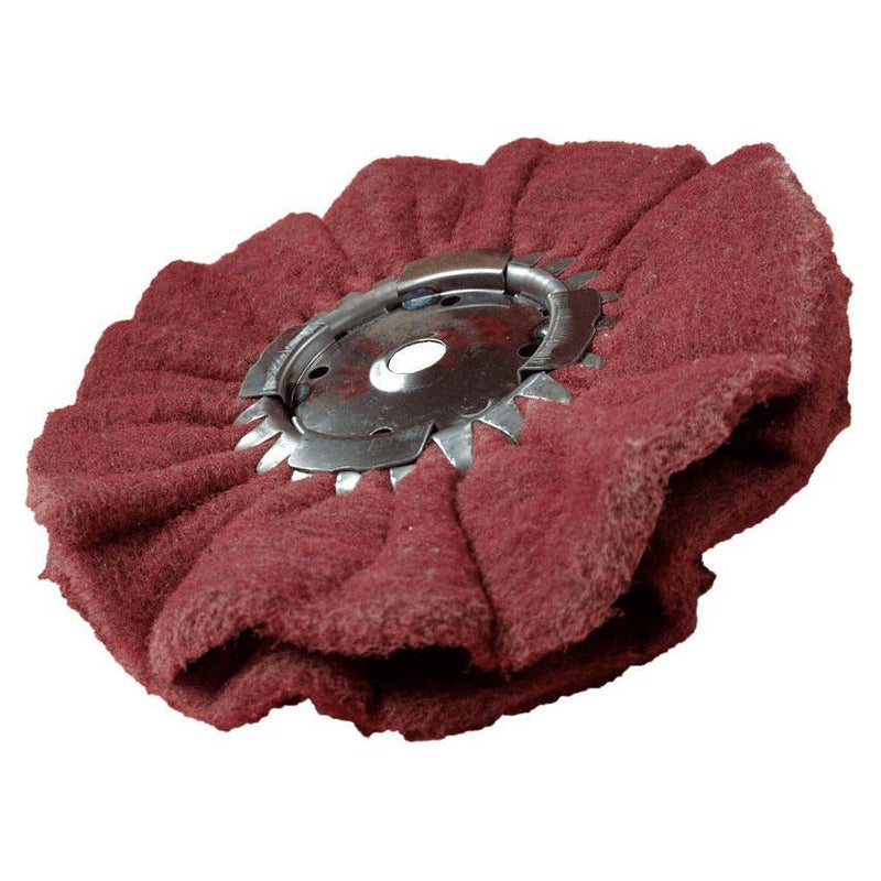 Renegade Sanding Maroon Satin Airway Buffing Wheel for Angle Grinders 320-400 Grit Airway Buffs 9 inch / Center Plate,9 inch / No Center Plate,10 inch / Center Plate,10 inch / No Center Plate Sienna