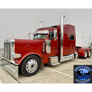 Rollin low Peterbilt 12" x 8" reverse bowtie visor 14 gauge 304 s.s. 379 389  #1013 PETERBILT VISOR Gray