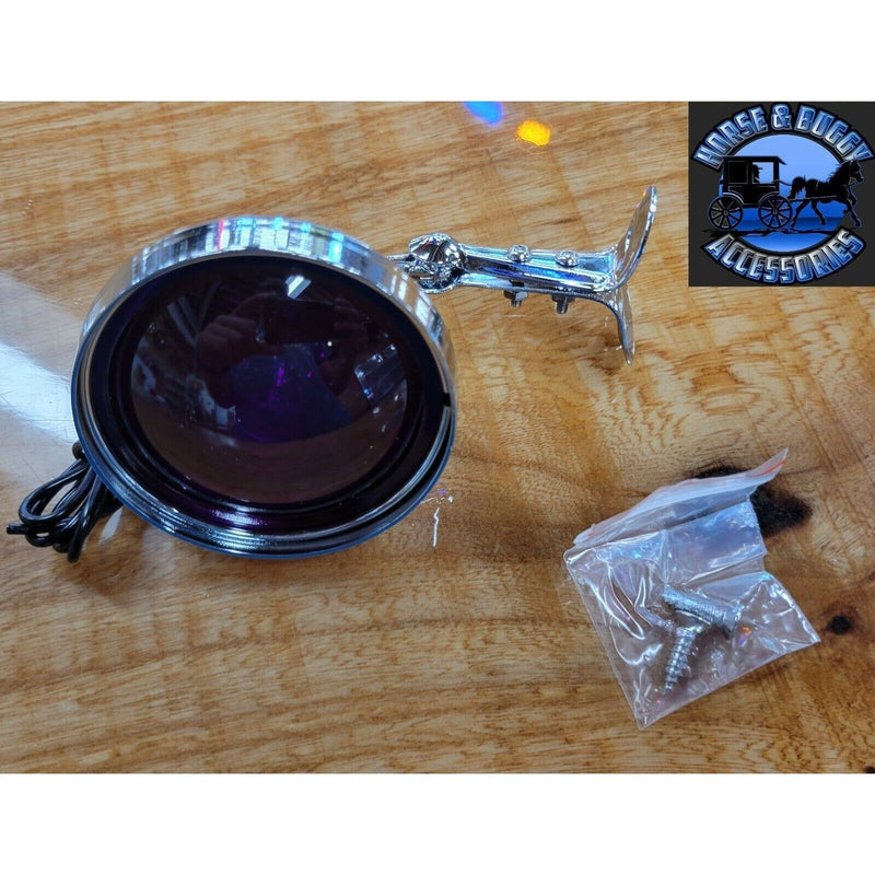 old school Vintage Anti-Glare Interior Light Purple w/mounting hardware 30658 LIGHTING Dim Gray