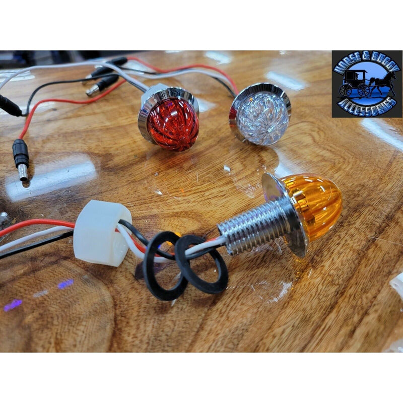 Roadworks mini 3/4" hero watermelons red or amber dual function clearance light watermelon sealed led RED RED,AMBER AMBER,RED CLEAR LENS,AMBER CLEAR LENS Dim Gray