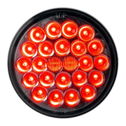 78276BP smoked red led 4" pearl stop turn tail universal mount dot approved new 78276bp 4" ROUND Firebrick