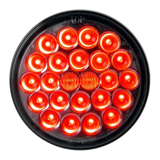 Firebrick 78276BP smoked red led 4" pearl stop turn tail universal mount dot approved new 78276bp 4" ROUND