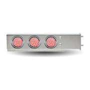 stainless steel mudflap hanger red/white reverse lights 4" (3 3/4" bolt spacing) tu-9209l3 MUD FLAP HANGERS Gray