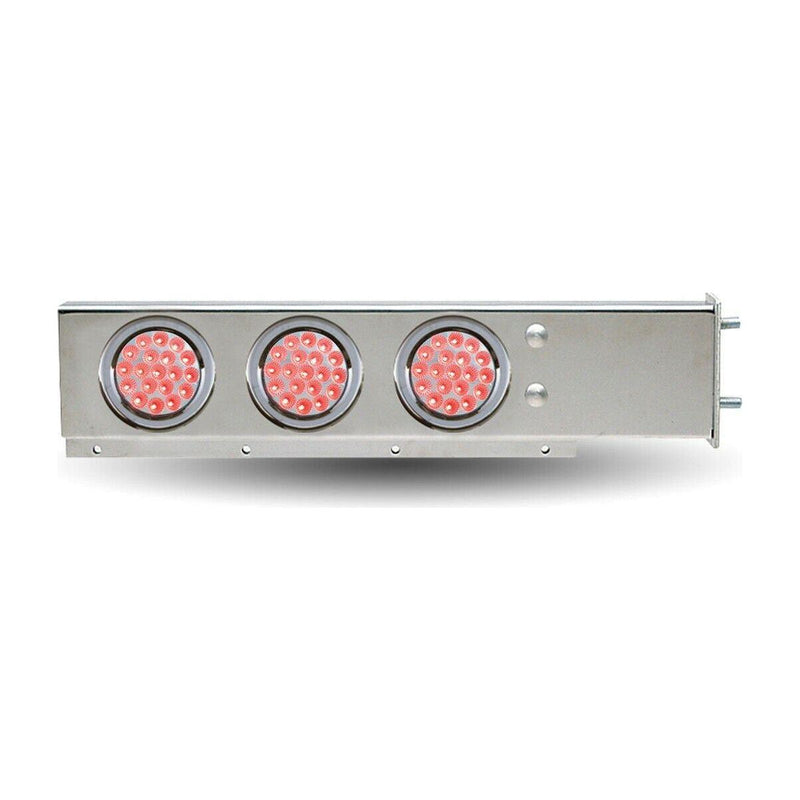stainless steel mudflap hanger red/white reverse lights 4" (3 3/4" bolt spacing) tu-9209l3 MUD FLAP HANGERS Gray