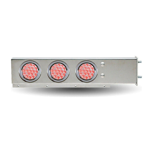 Gray stainless steel mudflap hanger red/white reverse lights 4" (3 3/4" bolt spacing) tu-9209l3 MUD FLAP HANGERS