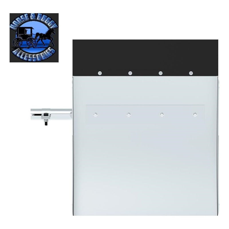 24" X 24" 430 Stainless Steel Quarter Fender With Tube Bracket Set - 4" Side Wall #10906 QUARTER FENDER Dark Slate Gray